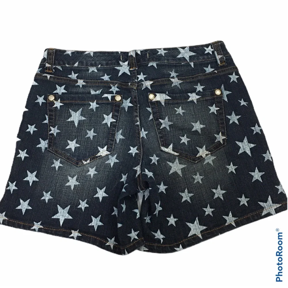 Nine West Vintage America Star Blue Denim Shorts